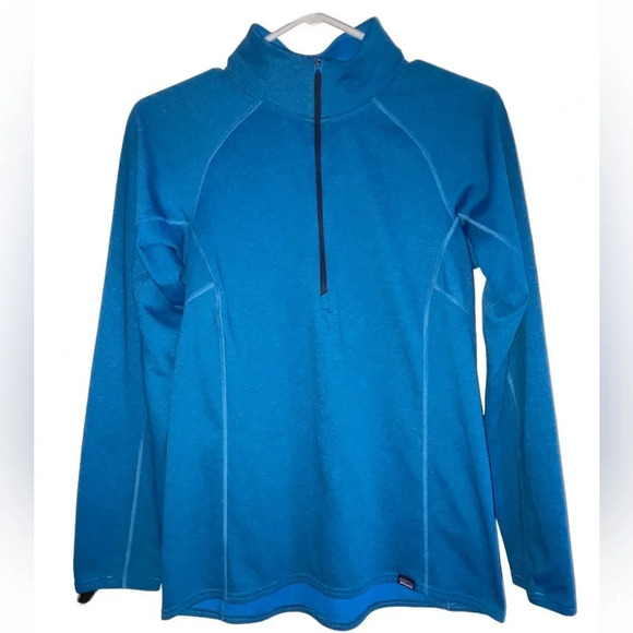Patagonia Capilene Midweight 1/4 Zip Base Layer Women’s Size Small Blue - Picture 7 of 7